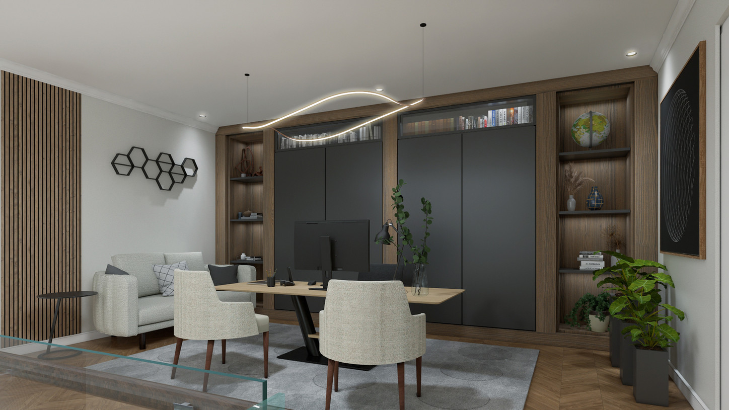 Second floor open plan study
