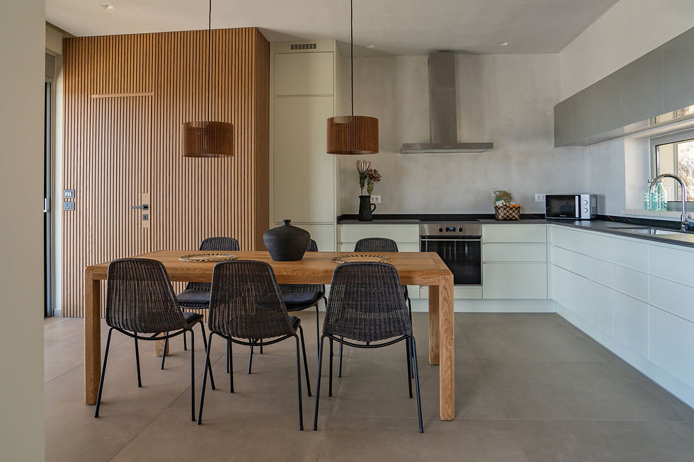 Big kitchen in rental luxury villa