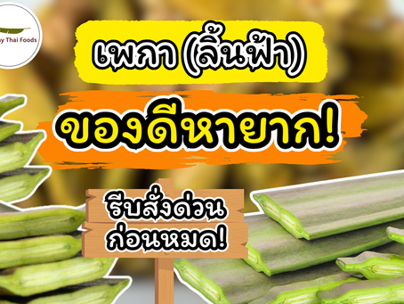 🌿 เพกา (ลิ้นฟ้า) ของดีหายาก! ใครคิดถึงรสชาติสุดฟินบ้าง? 😋✨ รีบสั่งด่วน ก่อนหมด! ⏳🔥