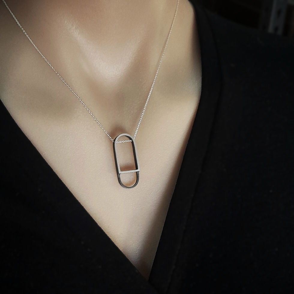Thumbnail: Minimalist Arch Outline Necklace