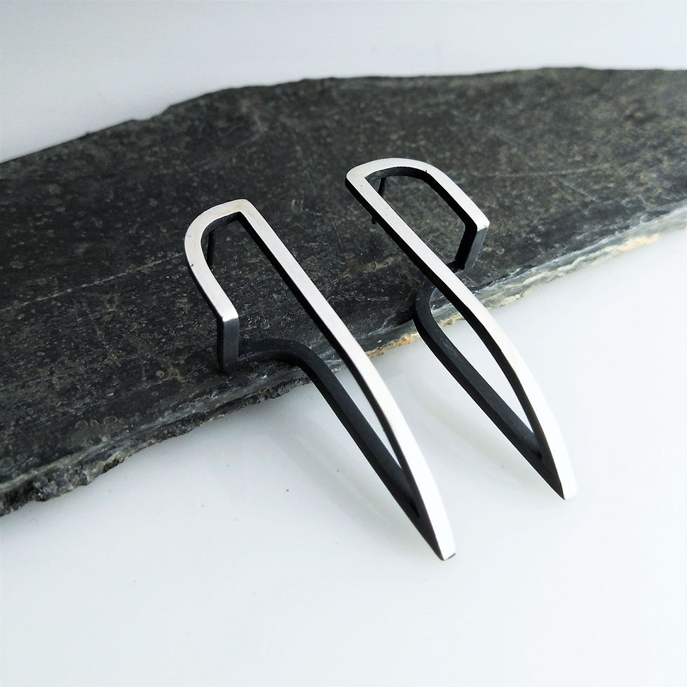 Long Continuum Arc Earrings