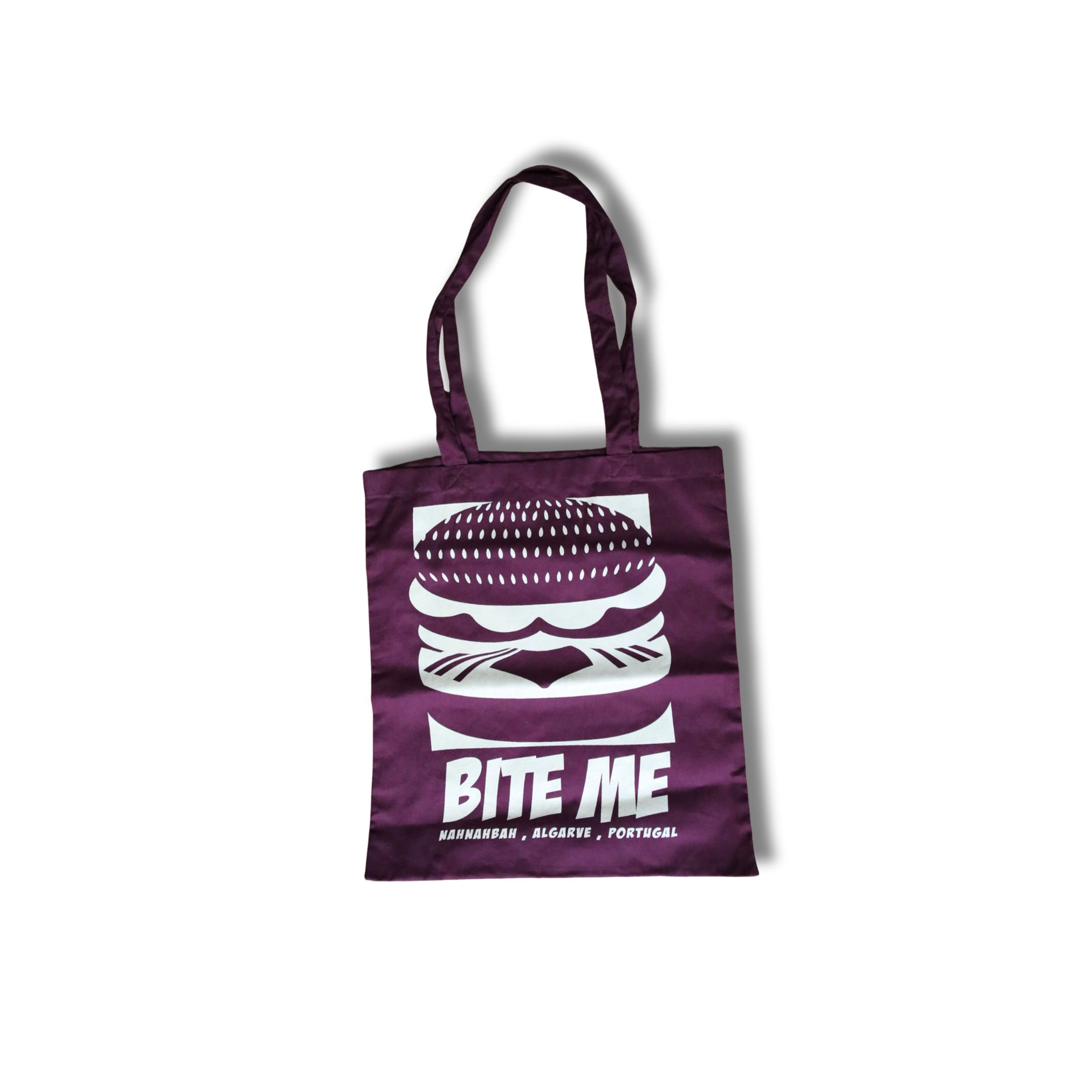 Bite Me Dark Purple Tote Bag