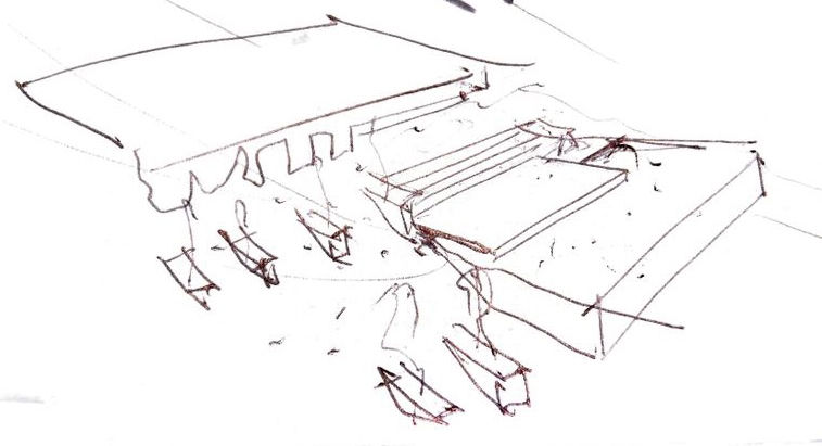 Desenho para casa em betão aparente