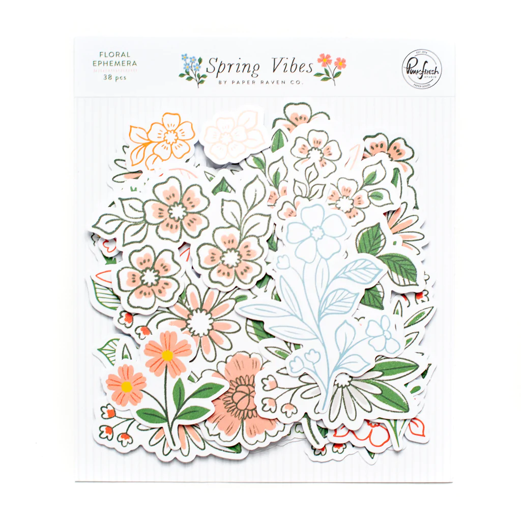 PinkFresh Floral Cardstock DieCuts Spring Vibes kitaholickits