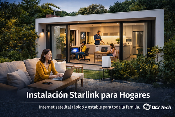 Instalación Starlink para hogares en Guatemala con internet satelital rápido y estable para toda la familia