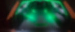 Interior of a hearse fleet vehicle with green lighting.