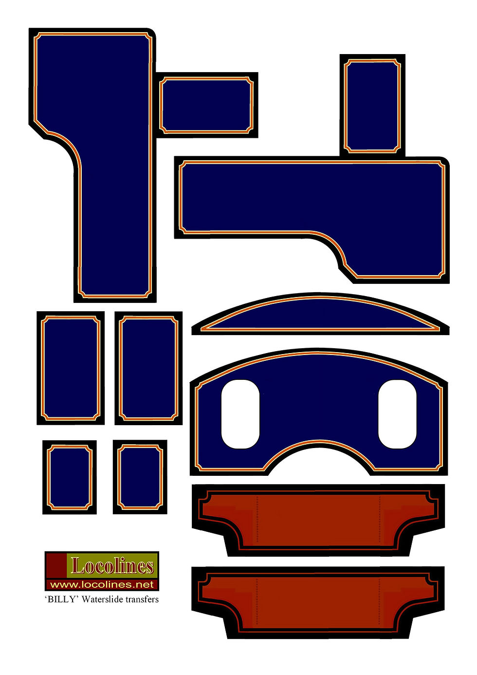 Custom-Ready Loco lining transfers