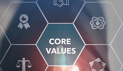 Core values,corporate values concept. Company culture and strategy related to business an