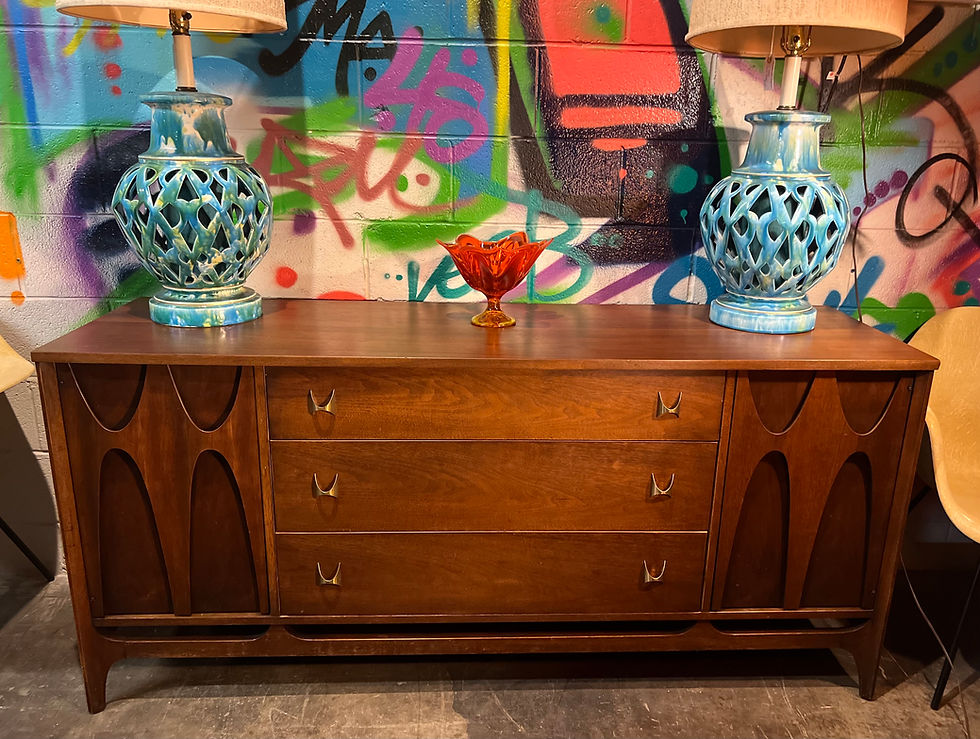 Thumbnail: Broyhill Brasillia Walnut Credenza/Buffet.