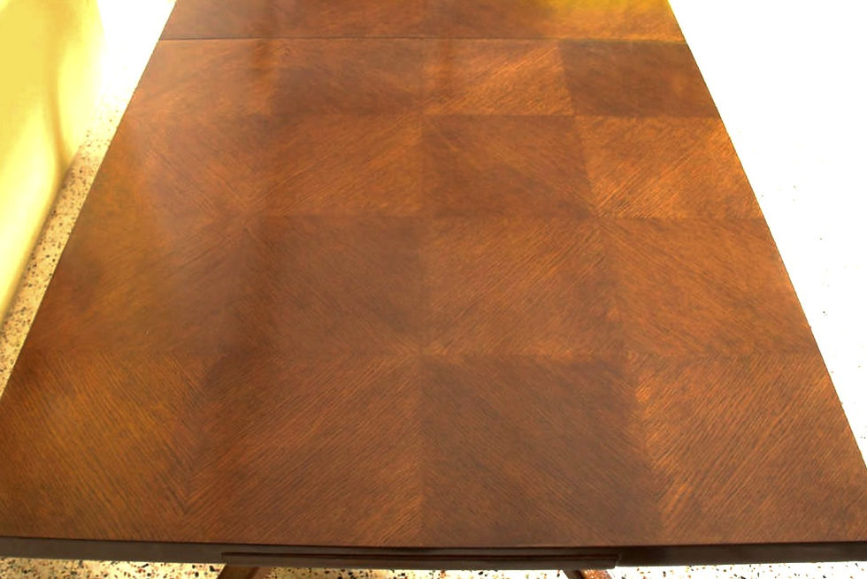 Thumbnail: Dynamic Harold Schwartz Dining Table for Romweber with 1 extra Leaf.