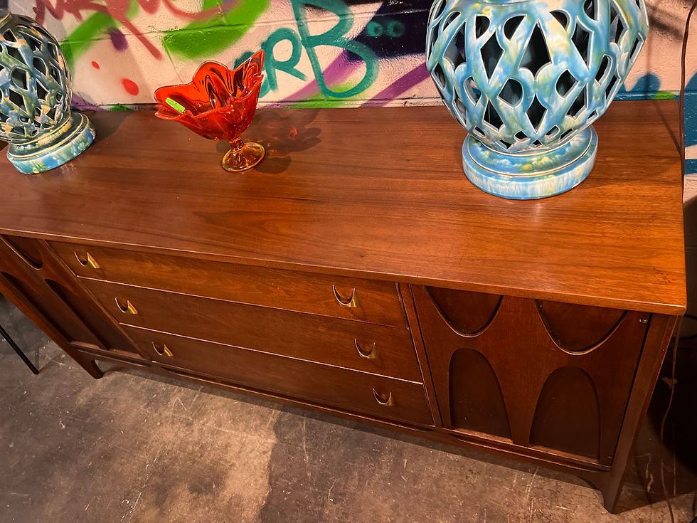 Thumbnail: Broyhill Brasillia Walnut Credenza/Buffet.
