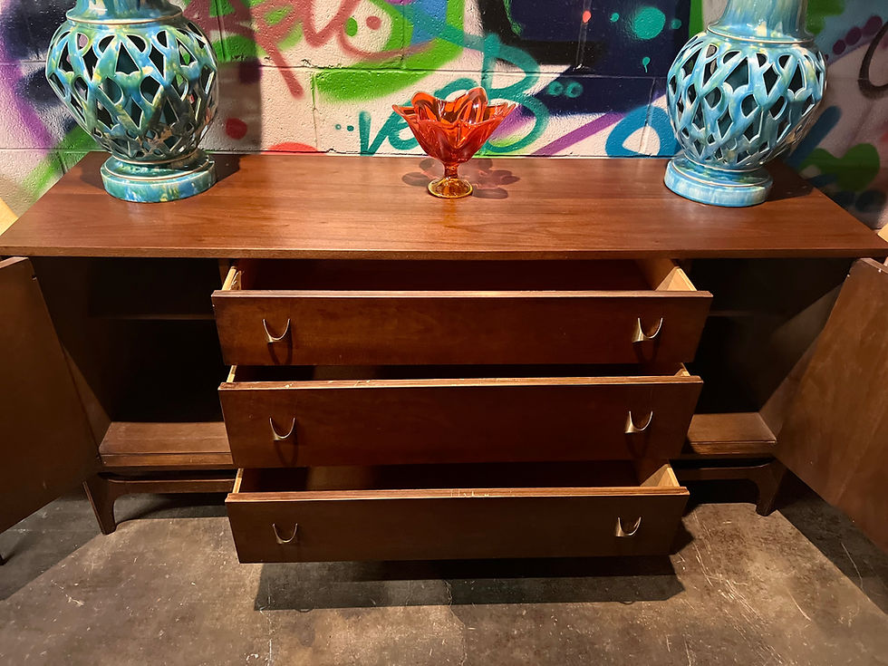 Thumbnail: Broyhill Brasillia Walnut Credenza/Buffet.