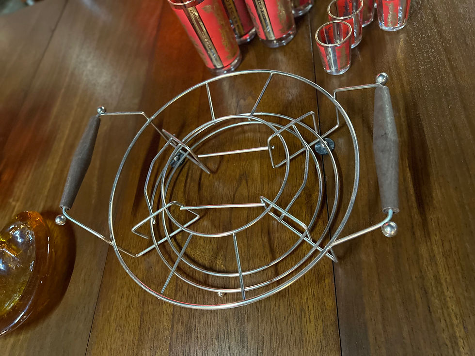 Thumbnail: Culver Glassware and Caddy, Thai Princess Set of 8 Highball Cocktail Glasses, Vi