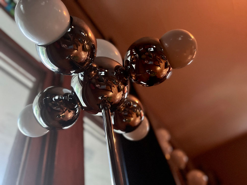 Thumbnail: Robert Sonneman Chrome Molecule Eyeball Table Lamp.
