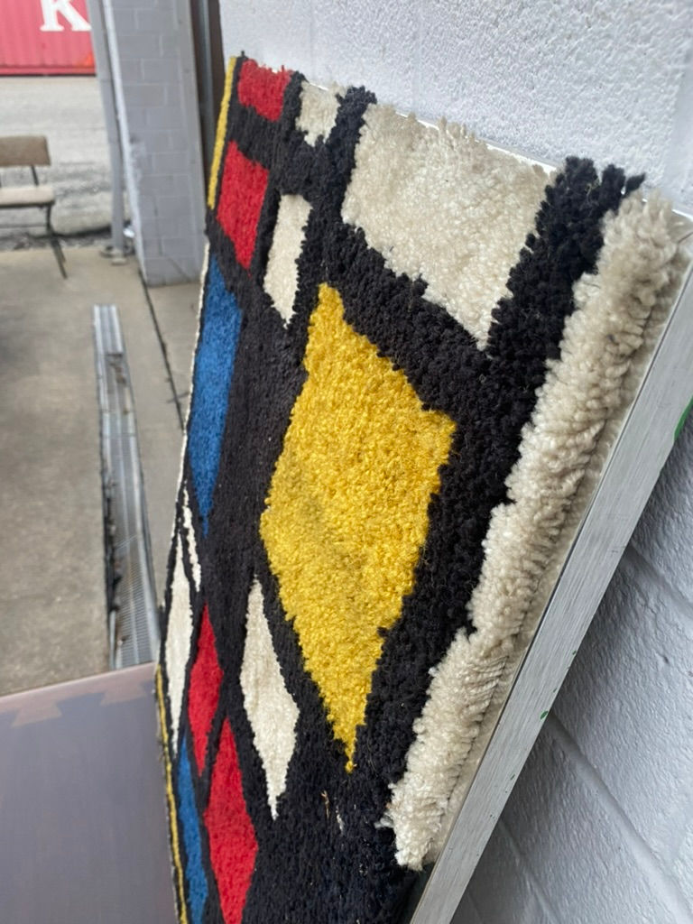 Thumbnail: Mondrian inspired Rag Rug Wall Art
