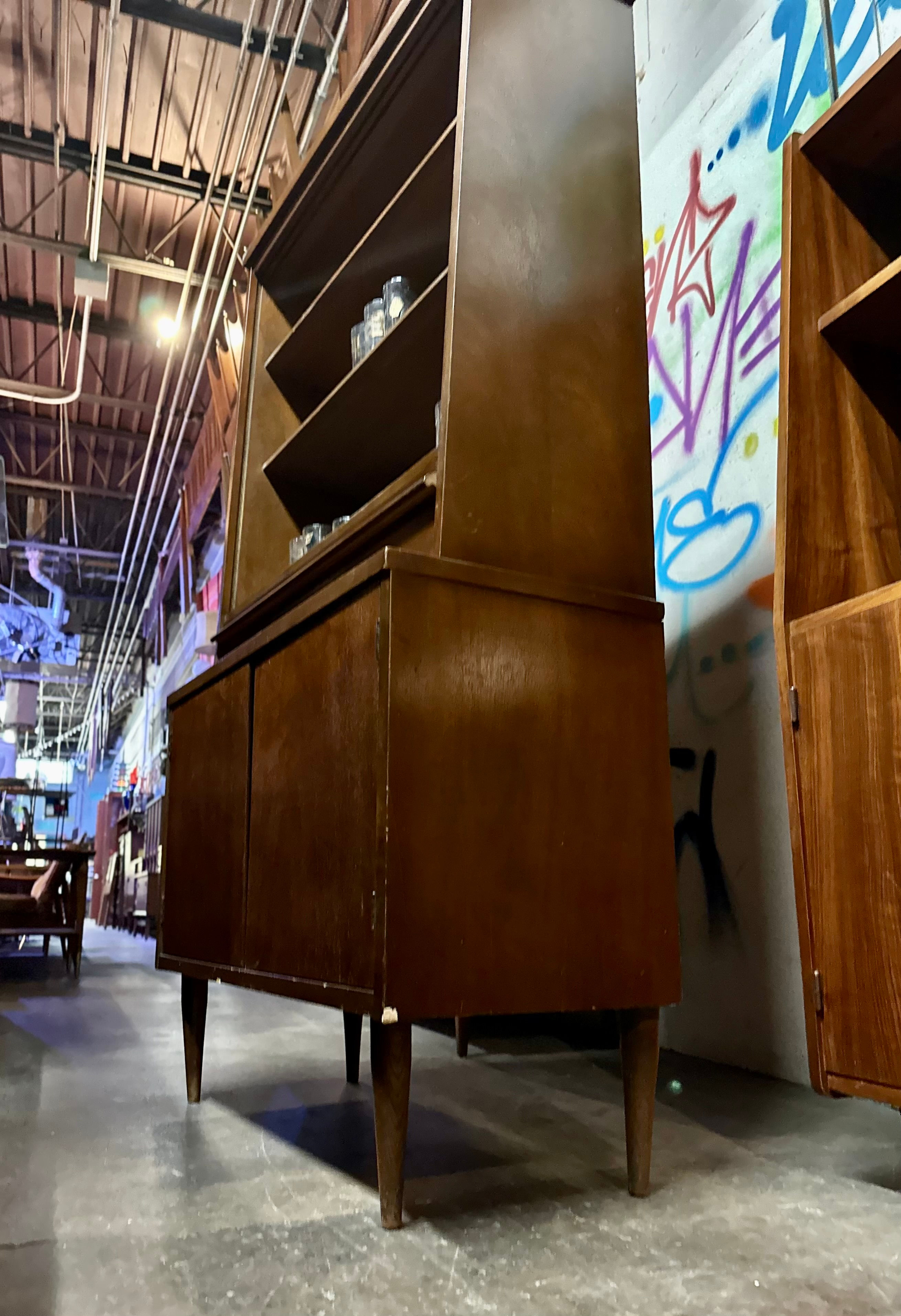 Mid-Century Modern China Hutch By "Bassett"