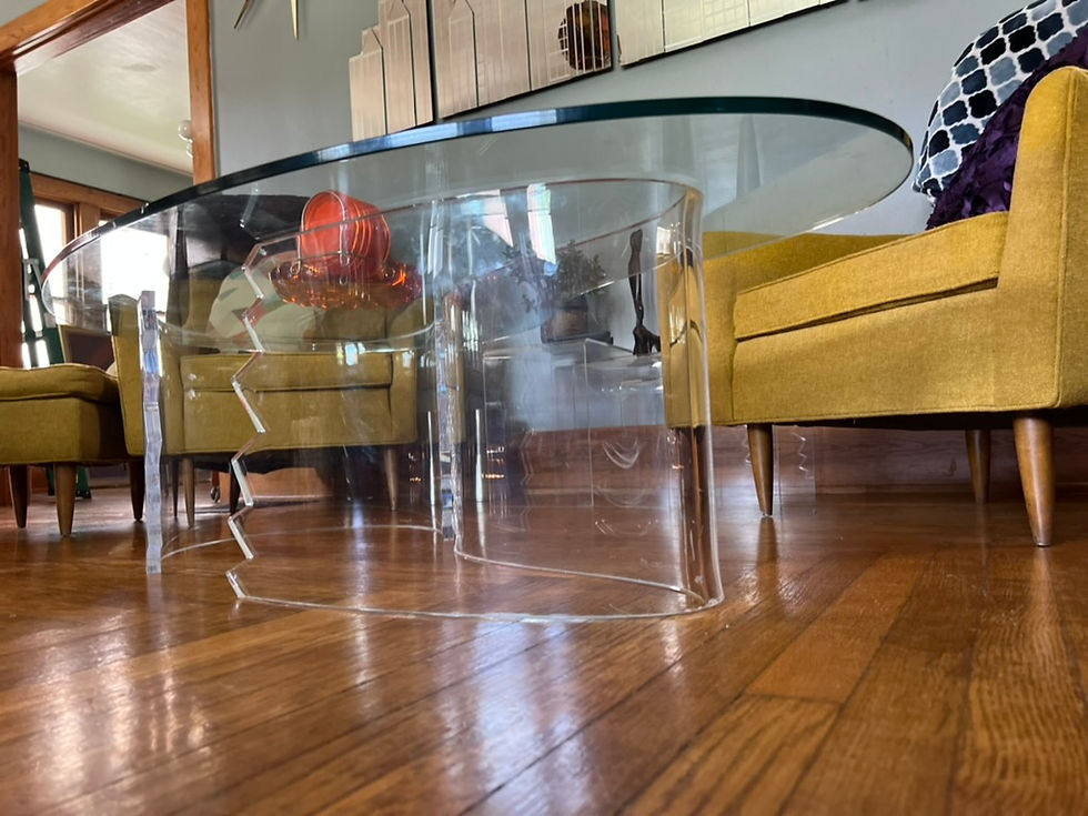 Lucite Ribbon Coffee Table ビンテージ Amazon.com: DS-HOMEPORT Retro Hexagon Wood Coffee Table with