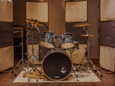 Drums in a Manchester recording studio.