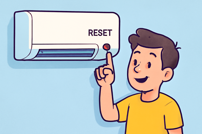 Reset the AC Using the Reset Button