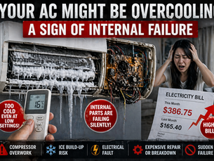 YOUR AC MIGHT BE OVERCOOLING — A HIDDEN WARNING SIGN OF INTERNAL FAILURE