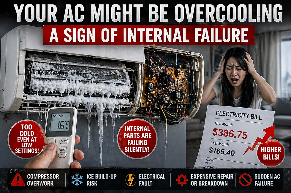 Internal Fan Warning YOUR AC MIGHT BE OVERCOOLING — A HIDDEN WARNING SIGN OF INTERNAL FAILURE