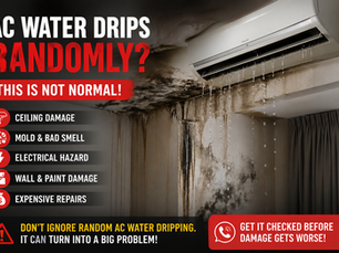 ❄️ Why AC Water Drips Randomly — Pressure Build-Up Inside the System