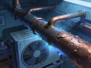 Your AC Copper Pipe May Already Be Sweating — Big Leak Soon!