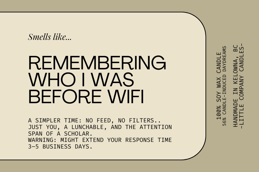 Thumbnail: Remembering Who I Was Before WIFI Candle