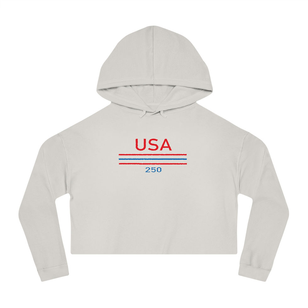 Thumbnail: USA Women’s Cropped Hooded Sweatshirt