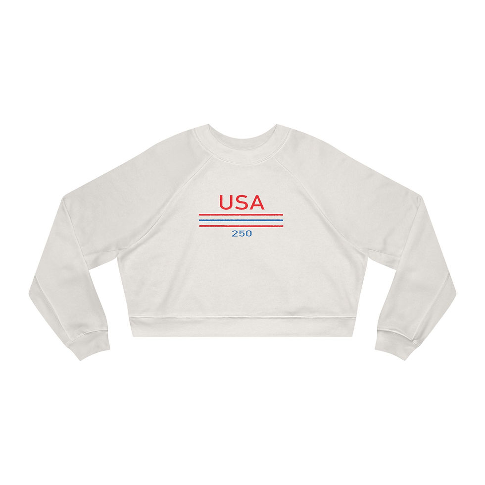 Thumbnail: USA Women's Cropped Fleece Pullover
