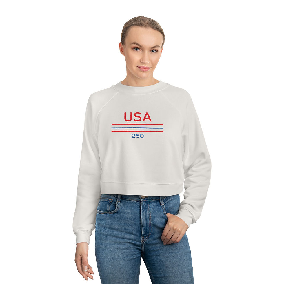 Thumbnail: USA Women's Cropped Fleece Pullover