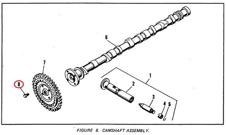 Миниатюра: Болт для двигателя Continental O-300 / TCM SCREW-.25-28X.39 22534