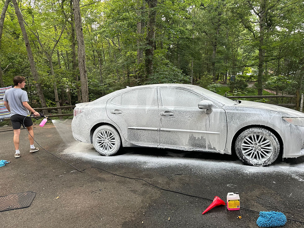 Boone Mobile Detailing in action, detailing a Lexus