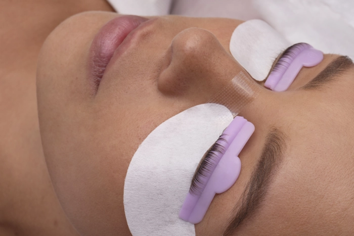 lash lift and tint services at aesthetic spa