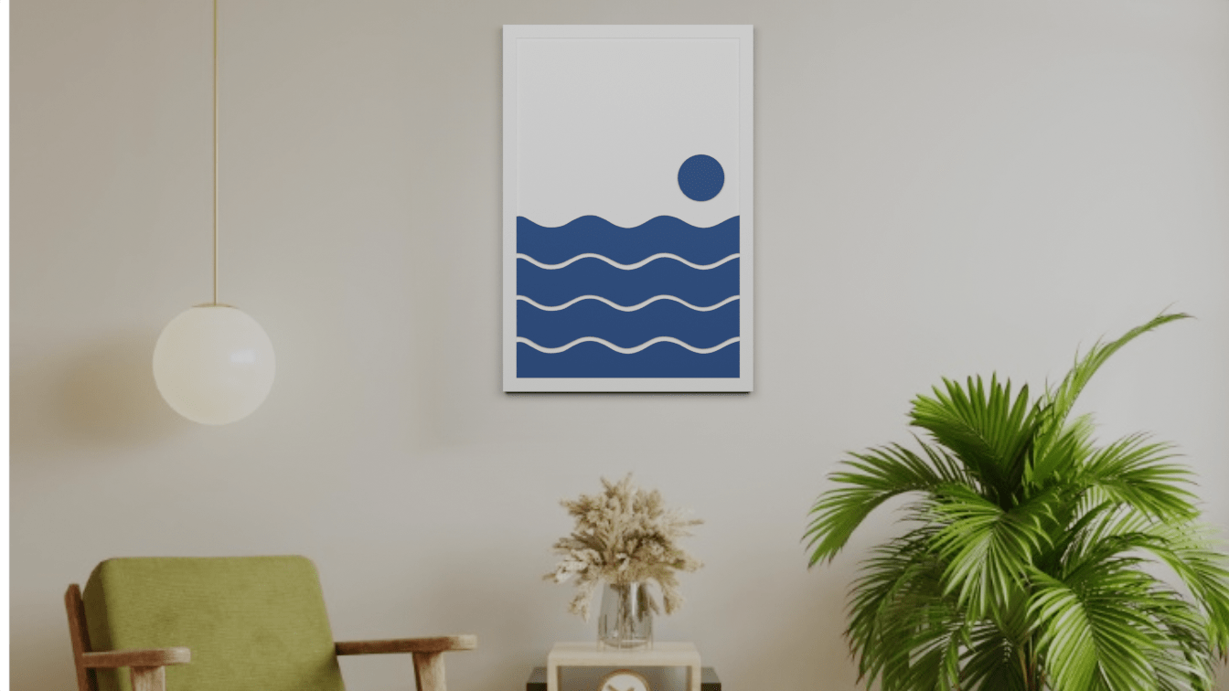 Sun and Waves [ White and Blue ]