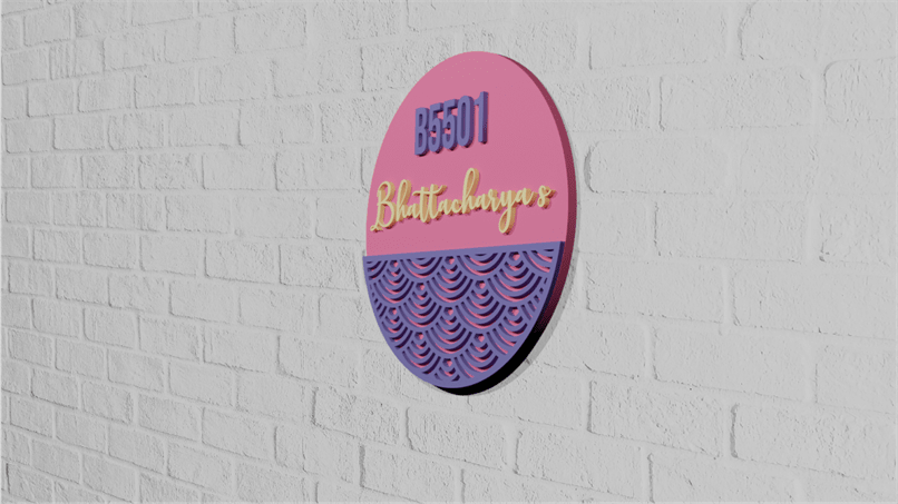 Thumbnail: Circular pattern - French Pink and Blue Violet