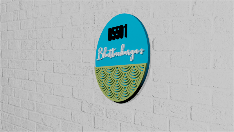 Thumbnail: Circular pattern -  Light Blue and Green Yellow
