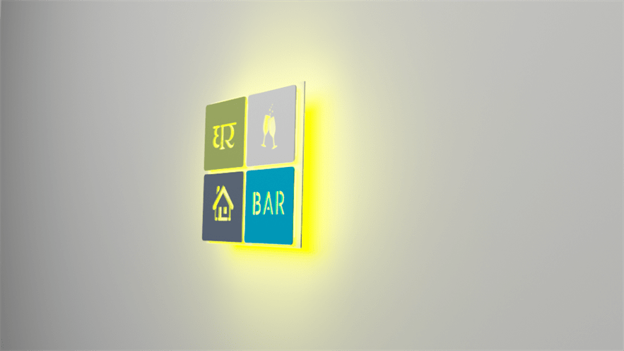 Thumbnail: Ghar Bar - Green Yellow & Cerulean