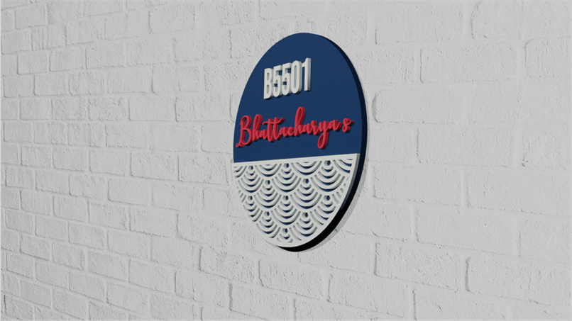 Thumbnail: Circular pattern - Deep Blue and White