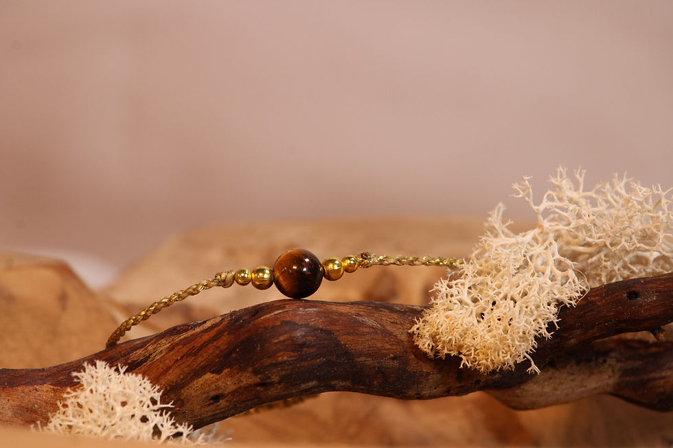 Makramee Armband Tigerauge