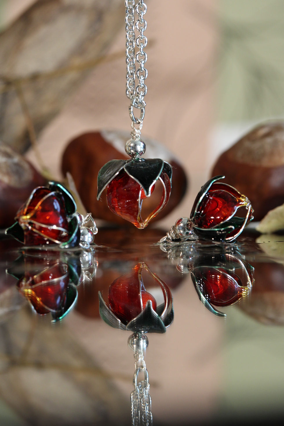 Schmuckset Resin Lampion