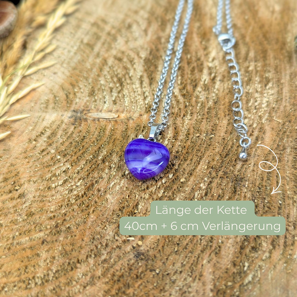 Herz Halskette „Lina Violett“ mit Jaspis | Geschenk