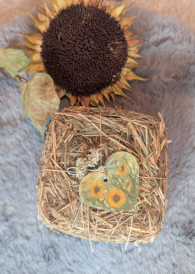 Nachhaltige Heuverpackeung  für Schmuck