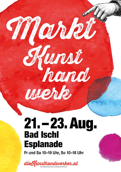 Plakat Kunsthandwerksmarkt Bad Ischl August 2026 Aranya´s Art und die Kunsthandwerker