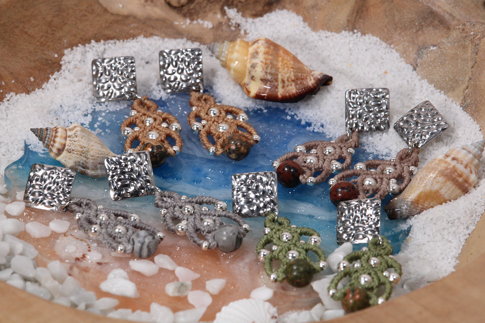 Makramee Ohrringe Sammlung