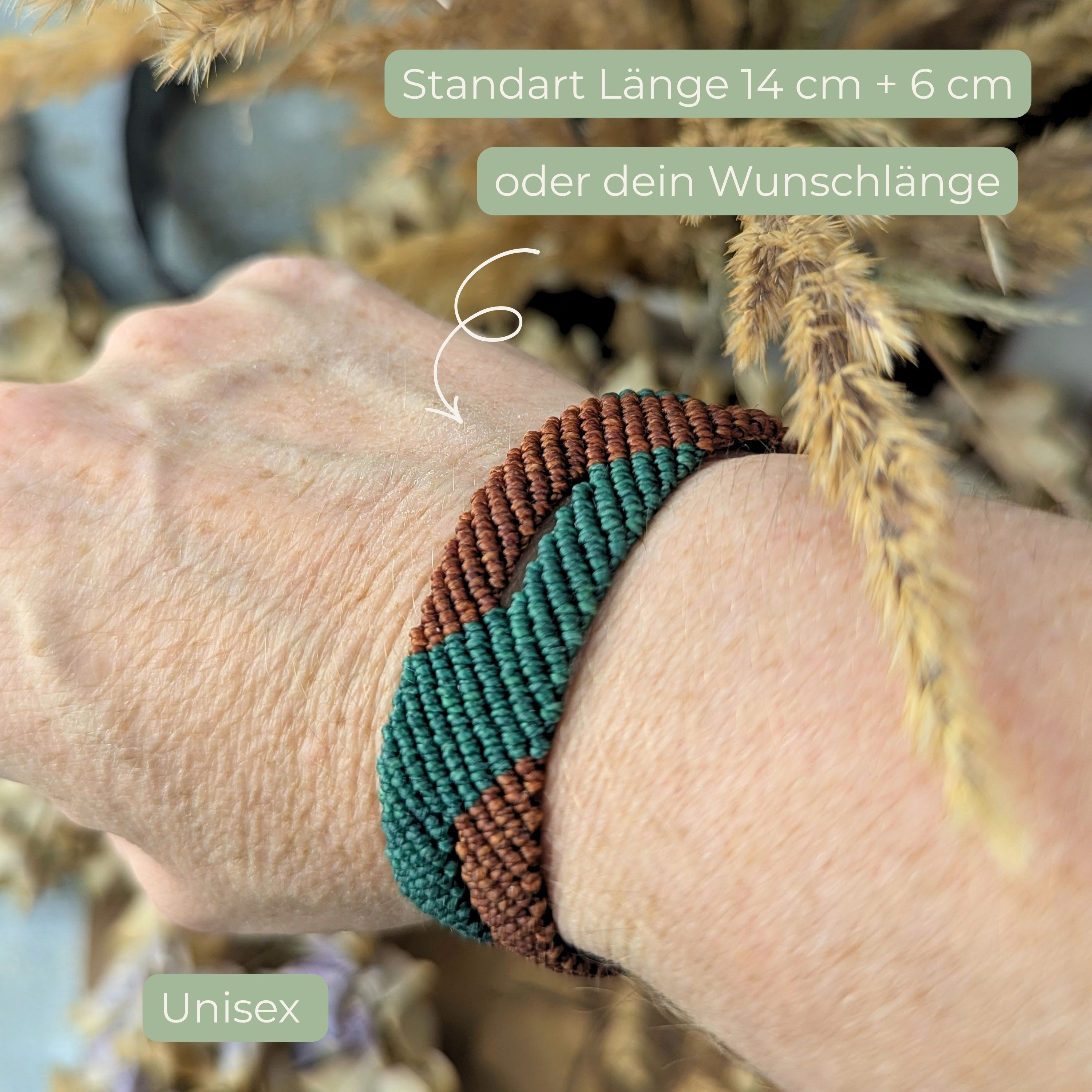 Makramee Armband Unisex 2-Färbig "Pur" von Aranya´s Art