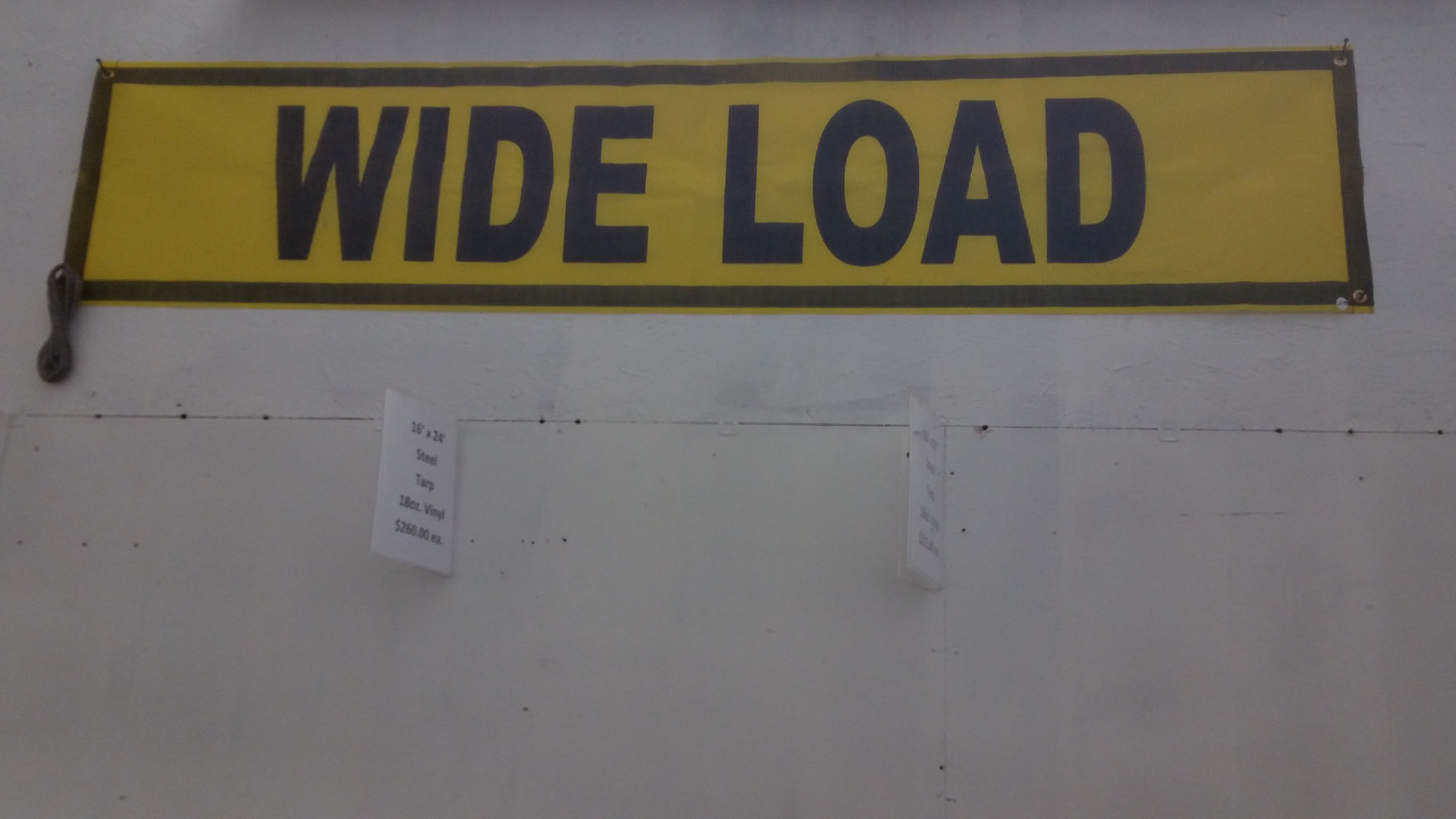 Mesh WIDE LOAD Mesh Banner 18" x 84" (One Sided)