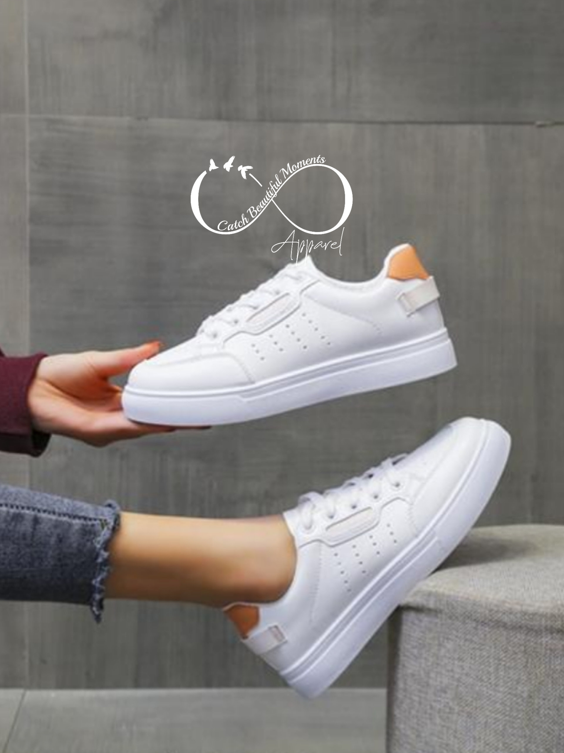 comfortable white runners