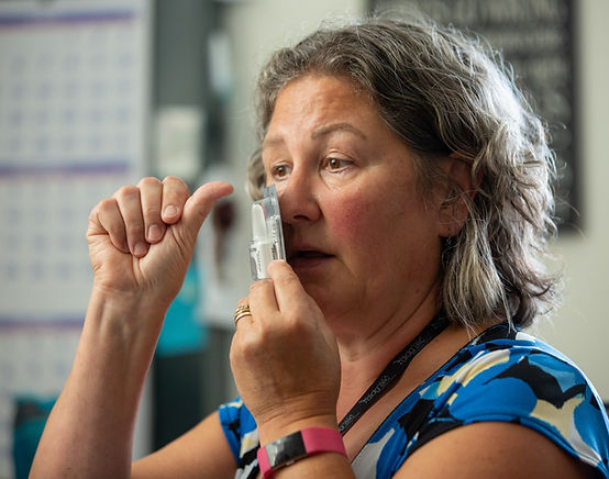 Tribal Opioid Response narcan nalaxone demonstration by healthcare provider
