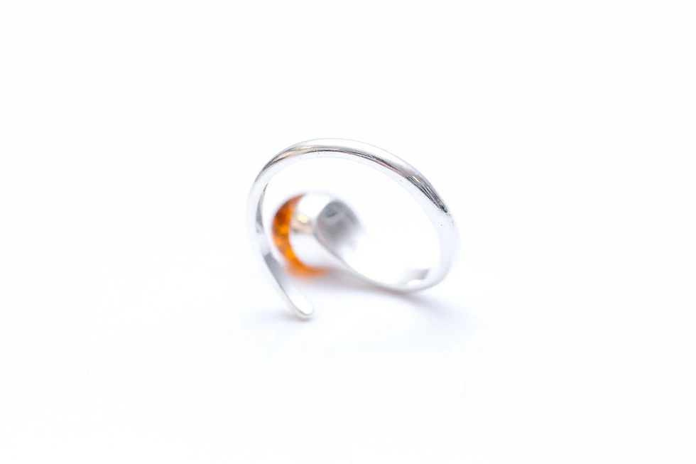 Thumbnail: Minimal Amber Wrap Ring